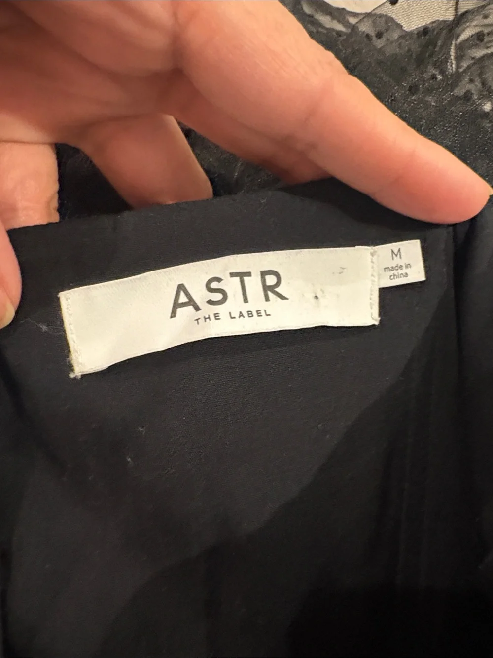 NWOT ASTR the Label Karyme Tie Strap Polka Dot Black Midi Dress Size M - Picture 8 of 17